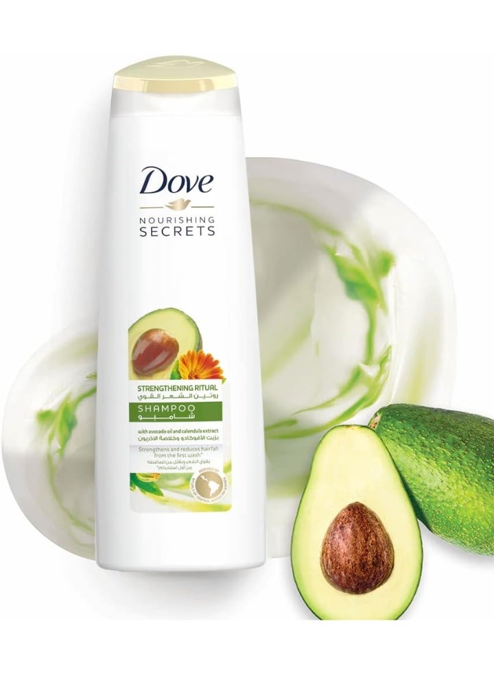 Dove Nourishing Secrets Strengthening Ritual Shampoo with Avocado Oil & Calendula - 400ml - Image 3